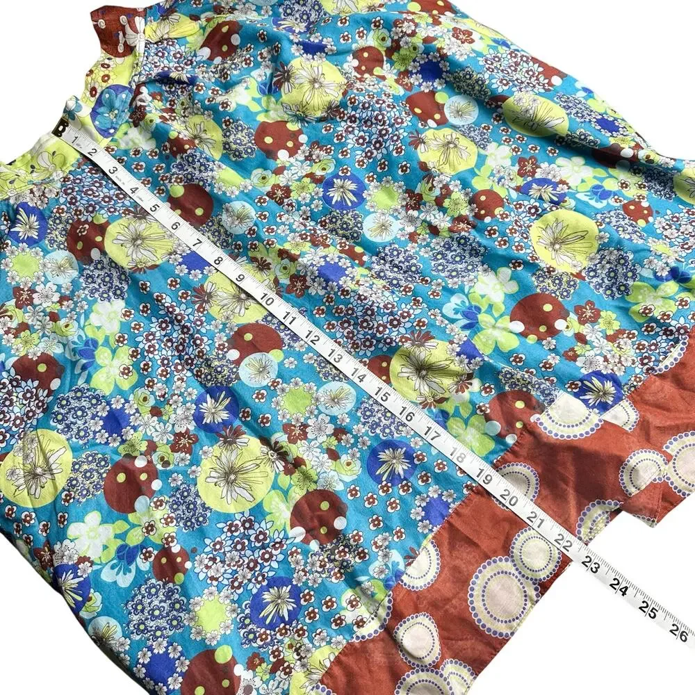 Workers For Freedom | Women | Floral A-Line Boho Hippie Circle Midi Skirt | Sz 4